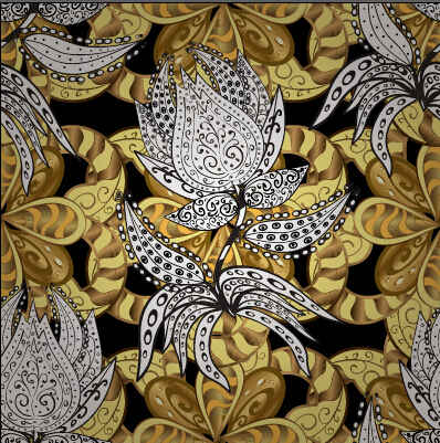 Luxury ornament floral pattern seamless vecrtor 05