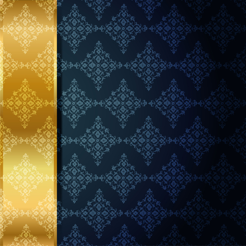 Ornate VIP gold background art vector 03