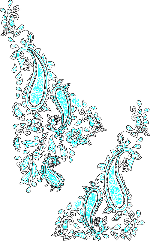 Paisley floral pattern vector
