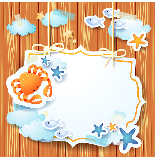 Cartoon Paper Cards vector graphics 06