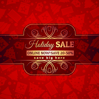 Christmas big sale creative design vector background set 06