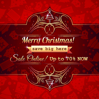 vector background christmas big sale 
