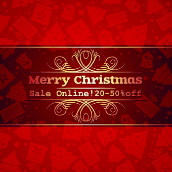 Christmas big sale creative design vector background set 09