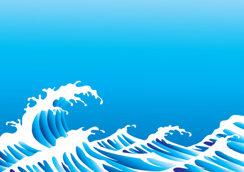 wave vector wave surging sea 