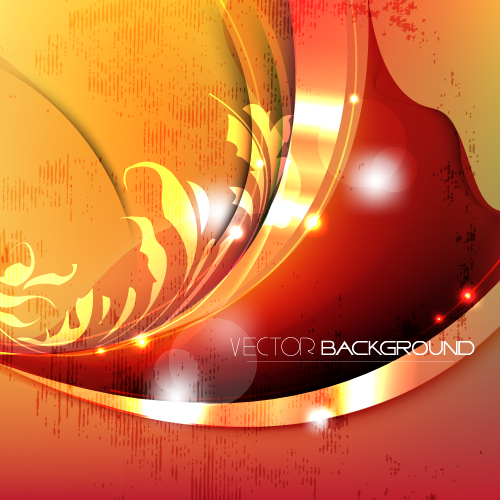 Set of ornate waves vector background 10