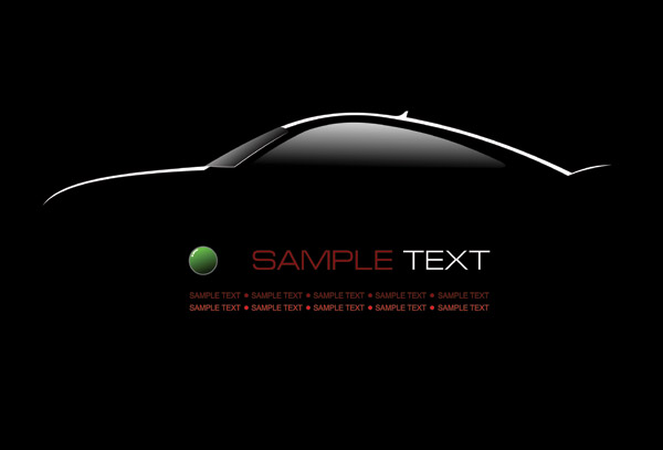 Shiny car black background design vector 01