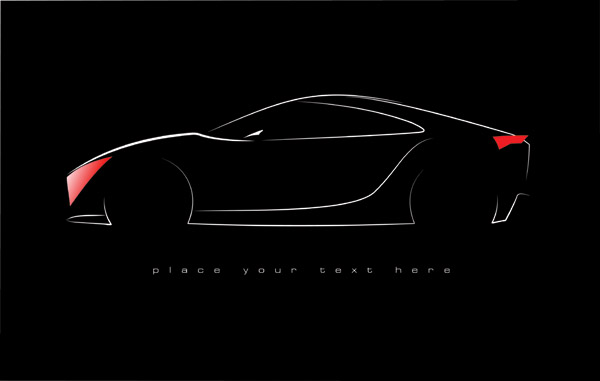 ar black background design vector 03 Shiny car black background design vector 03