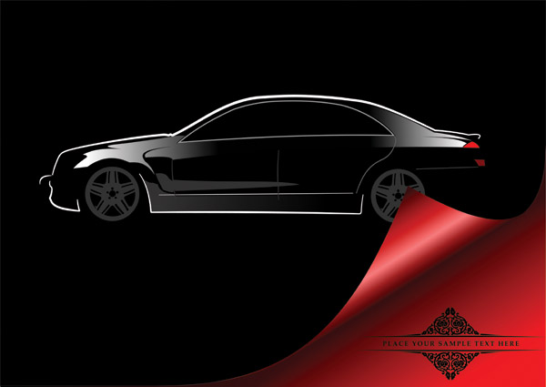 ar black background design vector 04 Shiny car black background design vector 04