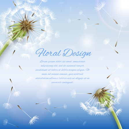 elion vector backgrounds material 02 Shiny dandelion vector backgrounds material 02