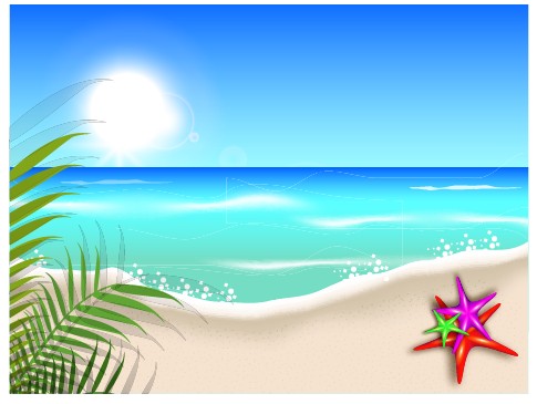 Beautiful Summer beach background 04
