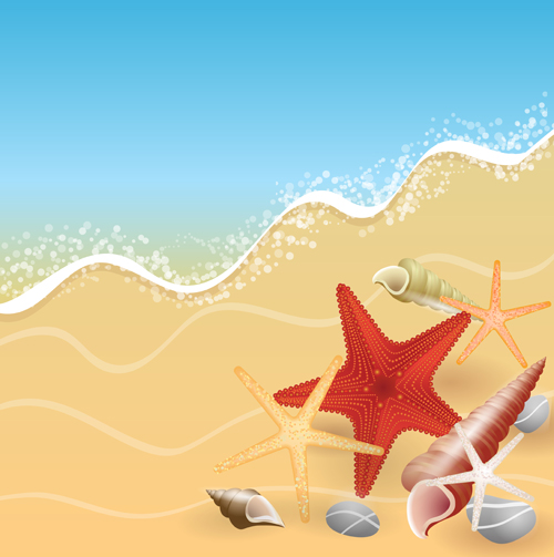 y beach creative background vecor 03 Summer holiday beach creative background vecor 03