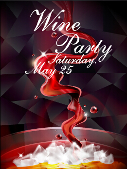 Various of party poster creative vector 03