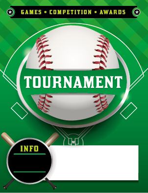 Vector poster sports tournament design set 07
