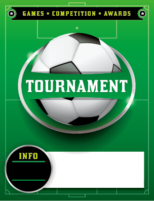 Vector poster sports tournament design set 08