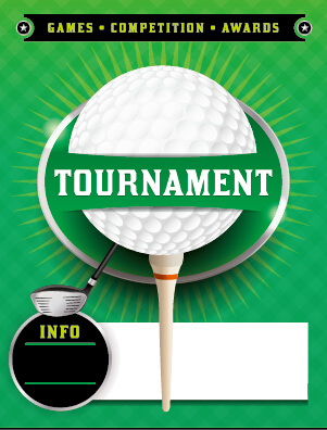 Vector poster sports tournament design set 09