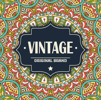 vintage pattern vector pattern ethnic background 
