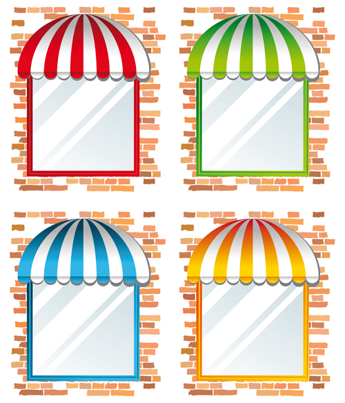 Elements of Different cafe deisgn vector 01