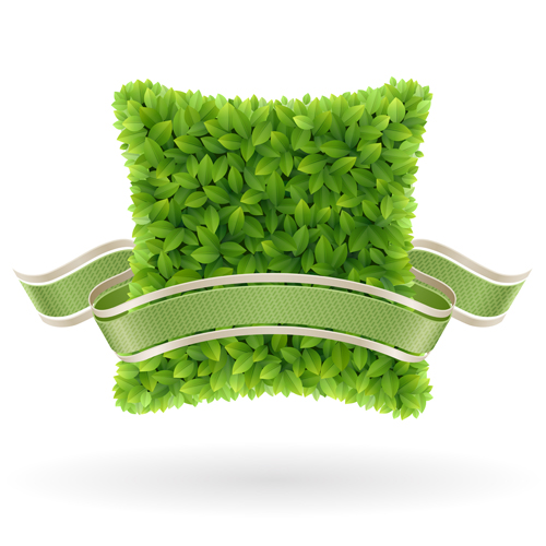 Spring Elements with Green background 02