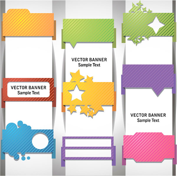 sample text template vector banner