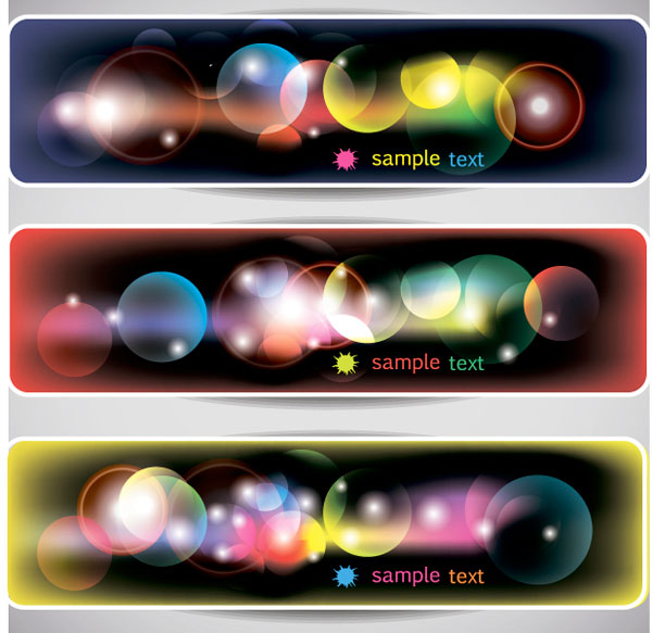 Abstract Halation vector banner 01