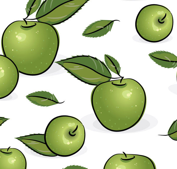 Set of Various vivid fruits vector 05