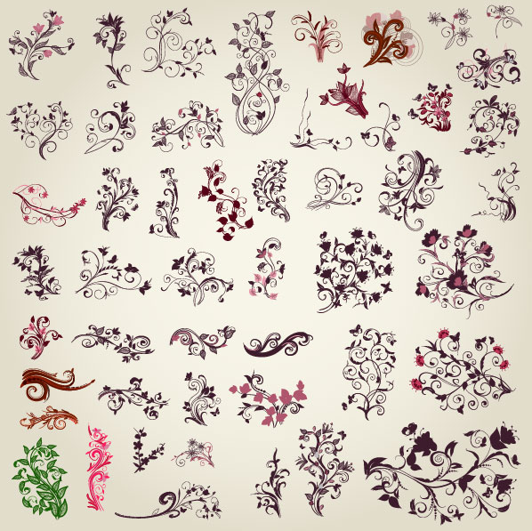 Ornaments design elements vector graphic art 02