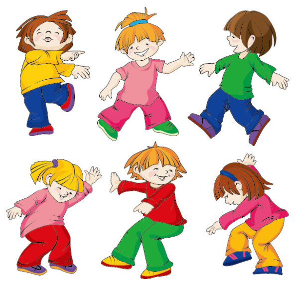 Happy childhood design vector set 02