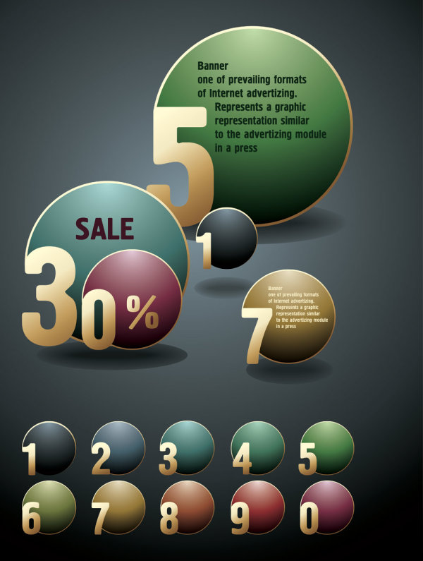 Creative of Original banners vector graphics 01