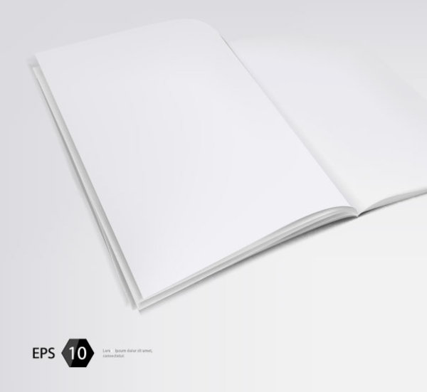 Set of Album and magazine template blank page vector 05