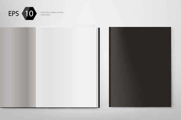Set of Album and magazine template blank page vector 06
