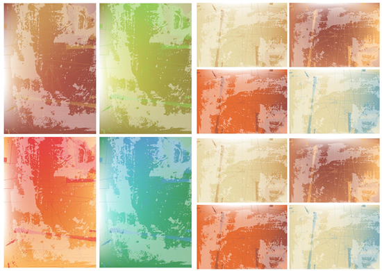 Elements of rough surface wall backgrounds vector