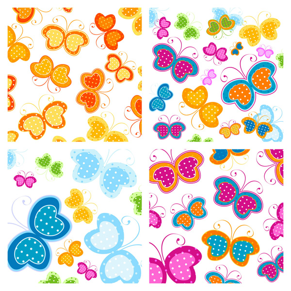 Elements of lovely butterfly background