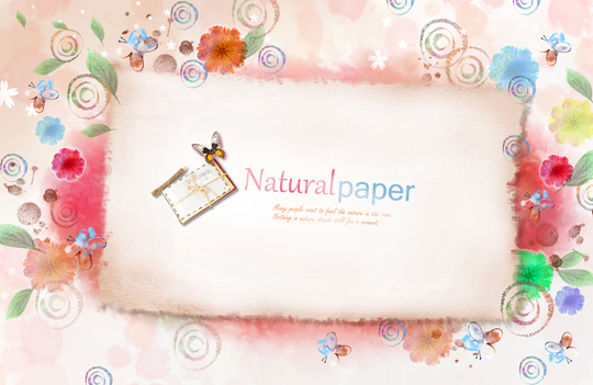 Butterflies Letter psd background