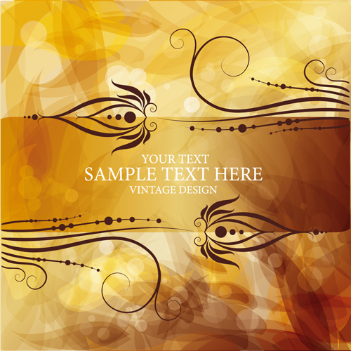Abstract brown decorative background vector 02
