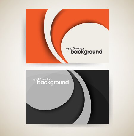 Abstract wave business cards vector