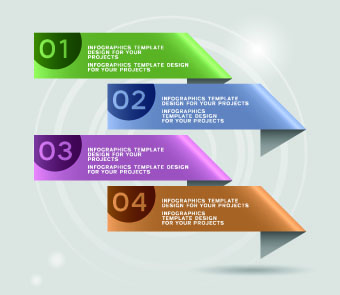 Creative Banners with numbers vector 02