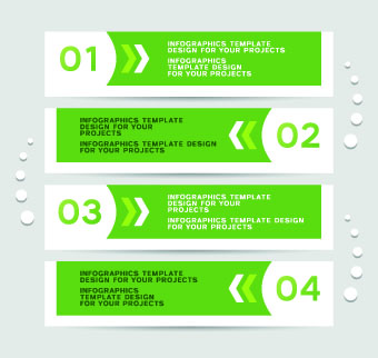 Creative Banners with numbers vector 03