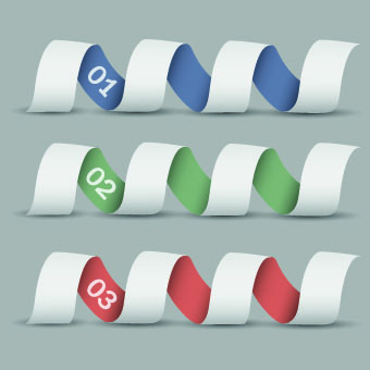Creative Banners with numbers vector 04