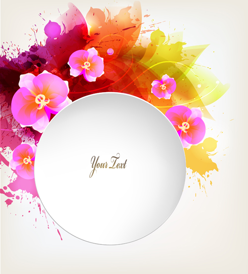 watercolor vector background floral beautiful background 