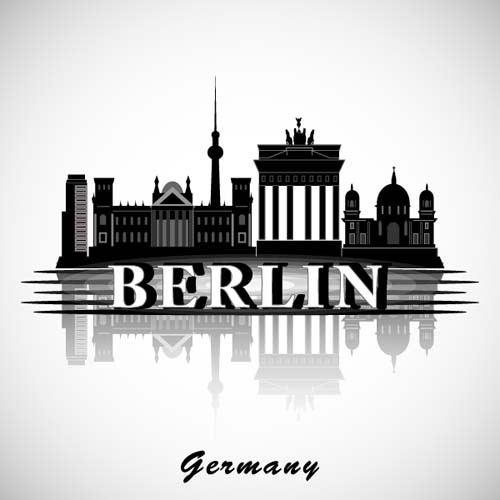 Berlin city background vector