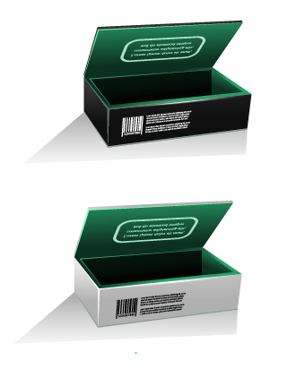 Blank package box template design vector 04