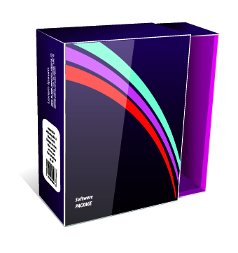 Blank package box template design vector 05