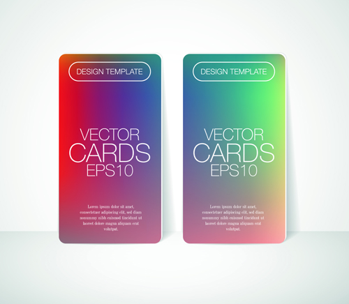 lurred colored card vector design 02 Blurred colored card vector design 02