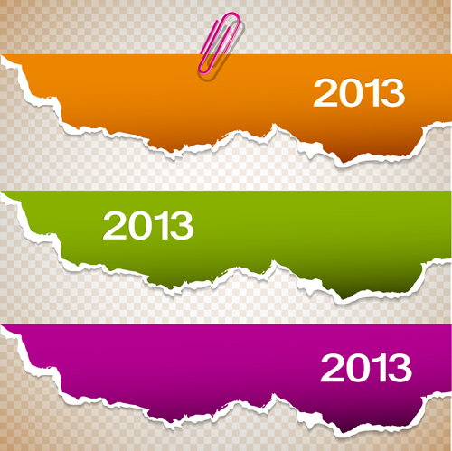 Set of Bookmarks design elements vector graphic 02