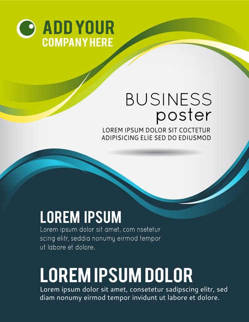 Business poster abstract style vector 01 Business poster abstract style vector 01