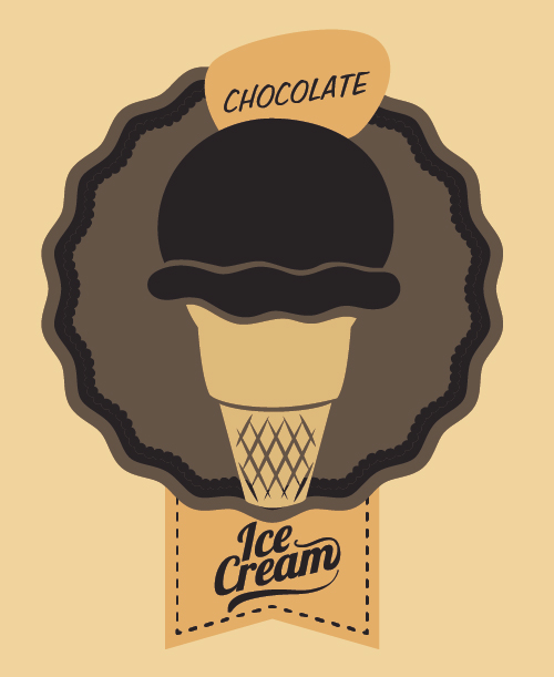 vintage ice cream chocolate 