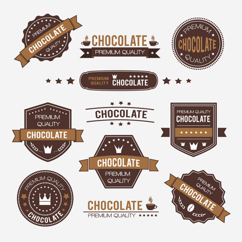 logos labels chocolate 