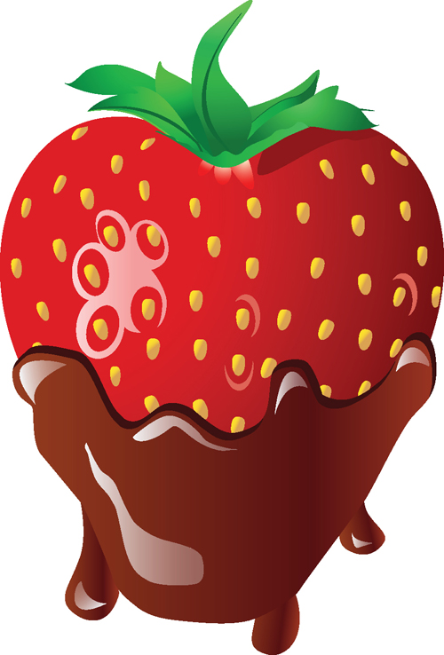 Vivid Chocolate with strawberry vector 01