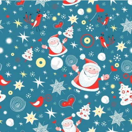 Christmas retro pattern seamless vector