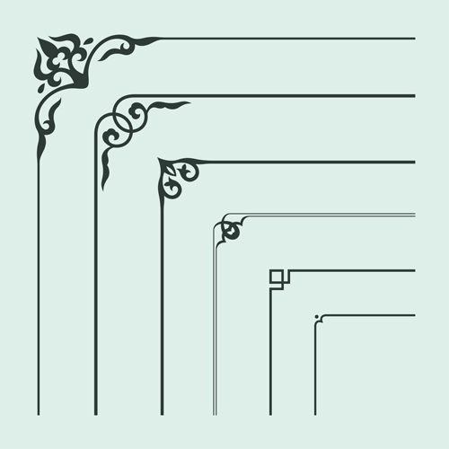 Corner ornament chinese styles vector 14 Corner ornament chinese styles vector 14